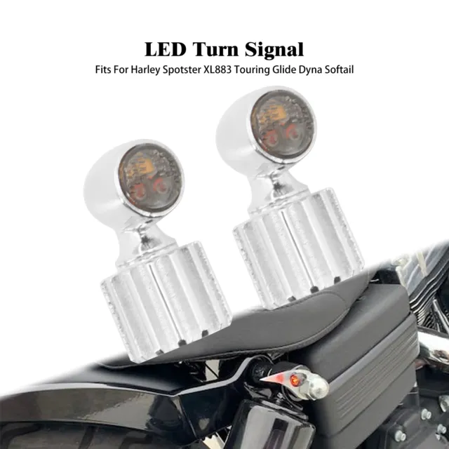 Chrom Universal Extrem klein LED Blinker Bremslicht Lauf Lampe 3 in 1 Für Harley