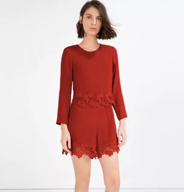 Zara sales red playsuit