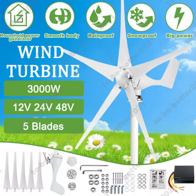 Wind Turbine Generator Kit 3000W FOR SALE! - PicClick UK