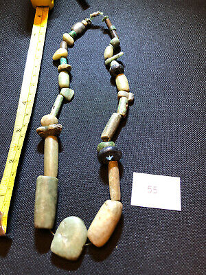 Pre Columbian Mayan AUTHENTIC JADE BEADS (34) Pieces Jade  fromTomb Shaft Find 5