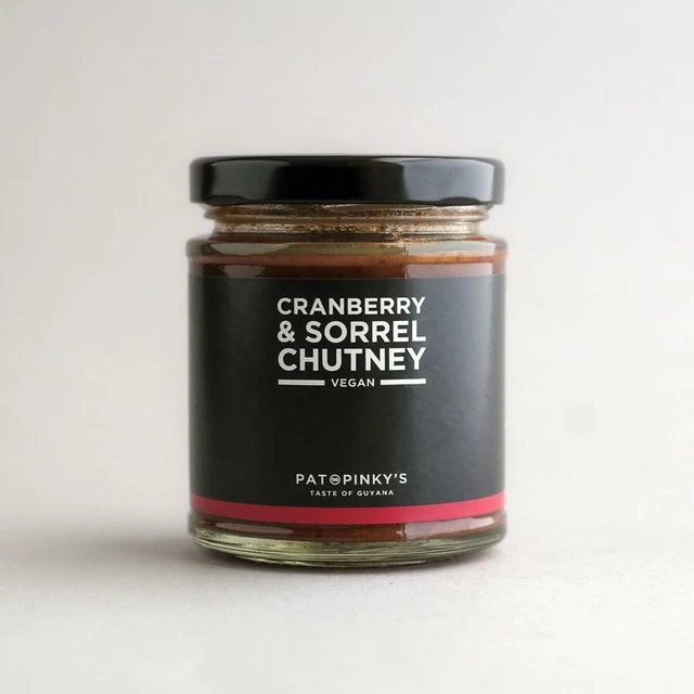 Pat & Pinky's Taste of Guyana - Cranberry & Sorrel Sweet Tangy Chutney 190 ml