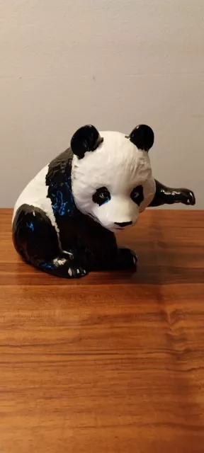 Very Early PRETTY HANDMADE AND HAND PAINTED BLACK AND WHITE BESWICK PANDA By A12 2