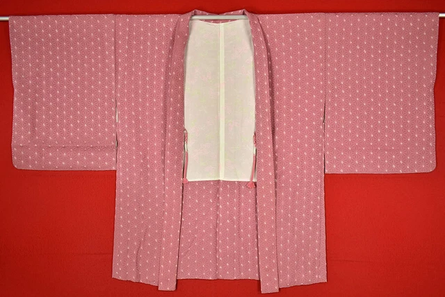 Vintage Japanese Kimono Silk Antique BORO HAORI Kusakizome Dyed/B374/415