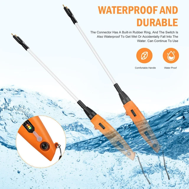 Cattle Prod Shock Portable Handheld Livestock Hot Shot Recharegable 126cm