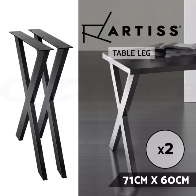 Artiss 2x Coffee Dining Table Legs Steel Metal Industrial Vintage Bench X 710MM