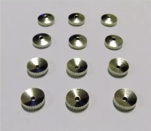 New M2 x 8mm Clock Hand Nuts x 12 Chrome Clockmakers Repairs Nuts