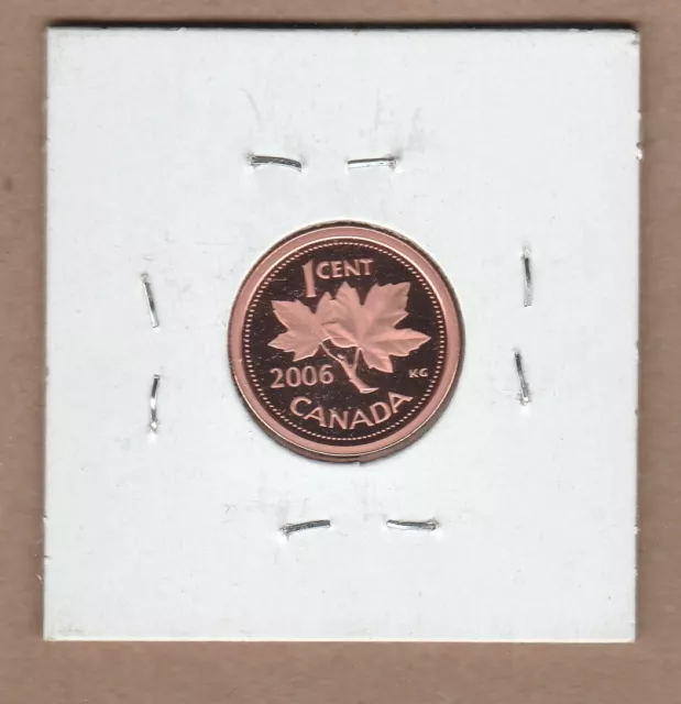 2006 Canadian Proof One Cent Penny from Proof Set