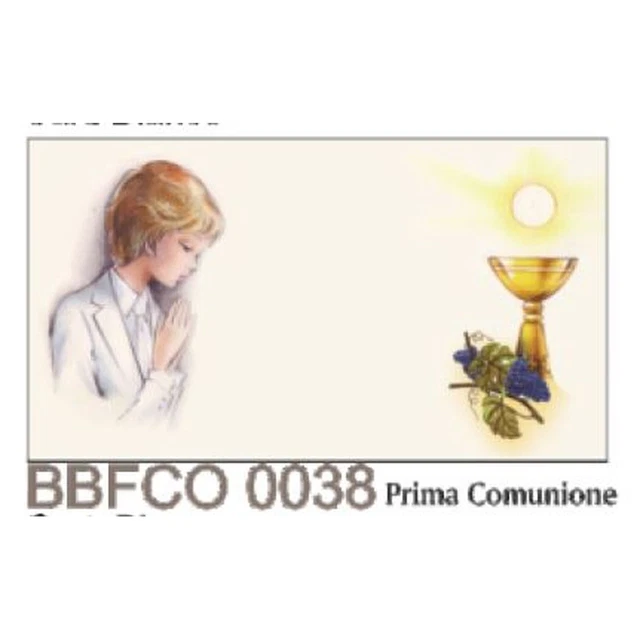 100 Bigliettini Per Bomboniera Prima Promessa, Colore Verde, Cartoncino Per Partecipazioni E Ricordini, Ideali Per Battesimo E Comunione
