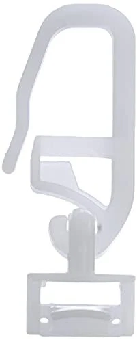 GARDINIA Glissière à Clipser Maxi avec Crochet Pliant inclus 20 Pièces Plasti...