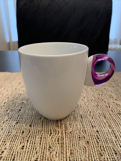 Guzzini Porcelain Feeling Art and Cafe Mug, Violet NEW Guzzini Porcelain Feeling Art and Cafe Mug, Violet NEW