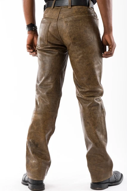 'NEU' Bockle Herren Lederhose in*ANTIK-BRAUN*aus Rindsleder Gr.32(US-INCH) 3