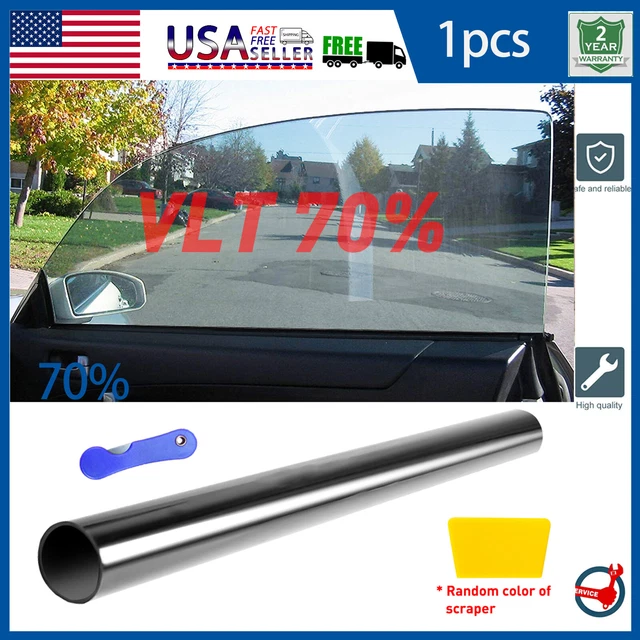 70% Virtually Clear Home Commercial Window Tint Film Solar UV Heat Control Black
