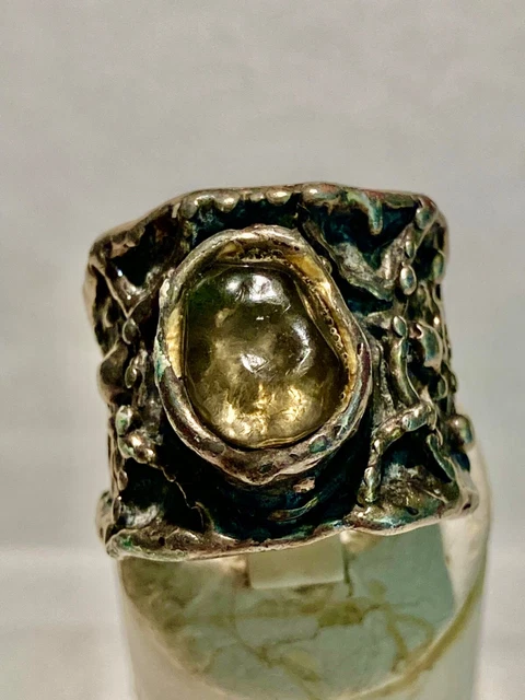Bague Moderniste Scandinave En Argent 925 - Taille 59 - Bijou D'artiste Vintage N°222