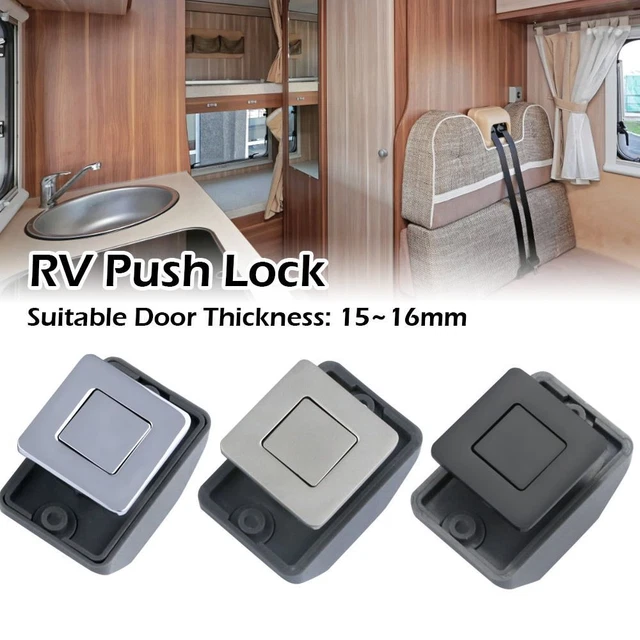 thumbnail interactive-video image 1 of Polyplastic Polylock Lever Lock Catch With Push Button – Caravan Window Lock Replacement 1 of 3