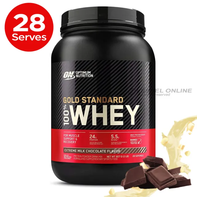 Gold Standard 100% Whey Optimum Nutrition Protein Powder WPI WPC 907g 3 Flavours