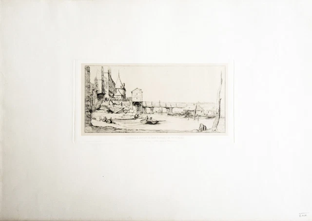 Charles Meryon Passerelle du Pont-au-Change après l'incendie de 1621 (1860)