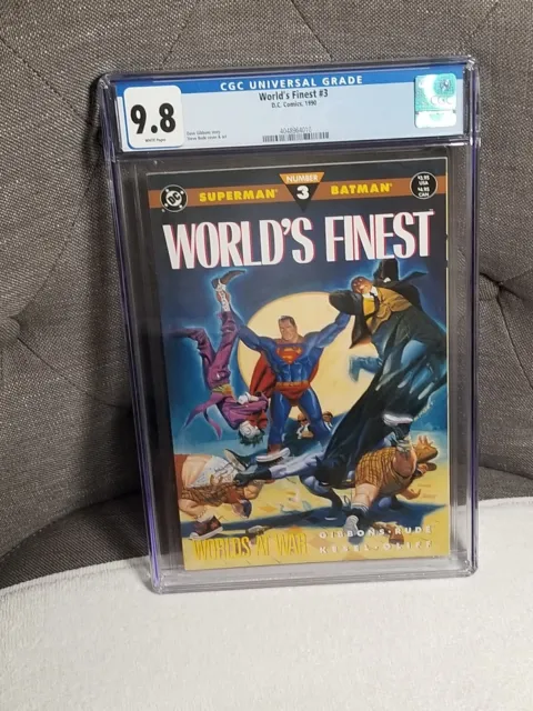 World's Finest # 3 Batman Superman Worlds at War - CGC 9.8 - 1990 - D.C. Comics
