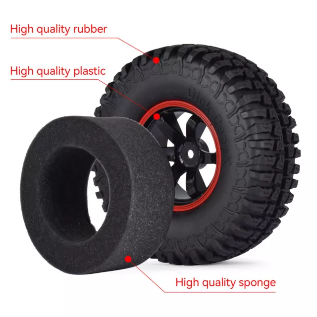 AUSTARHOBBY 1/10 RC Tires 1.9inch Wheel Rim for 1/10 HSP SCX10 TRX4 TRX-6 RC Car 2