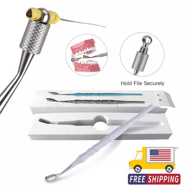 Dental Endodontic File Holder K-Files Handle Hand Use Root Canal Clip Teeth Endo