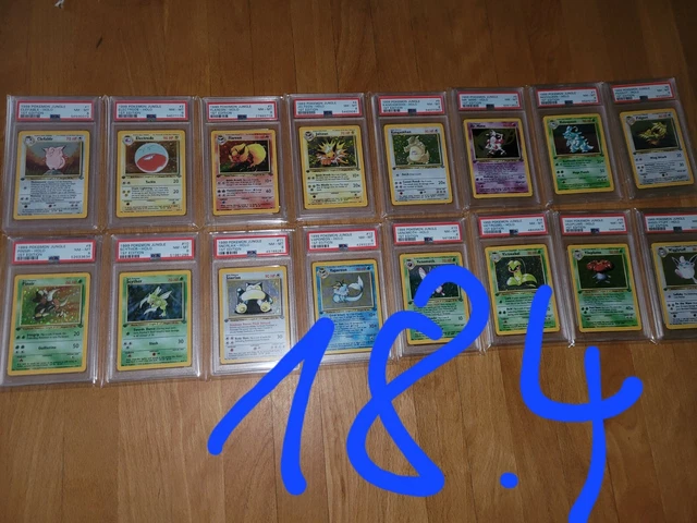 PSA 8 Komplette Holo Jungle Sammlung Pokemon 1st edition 1999! #1 - #16