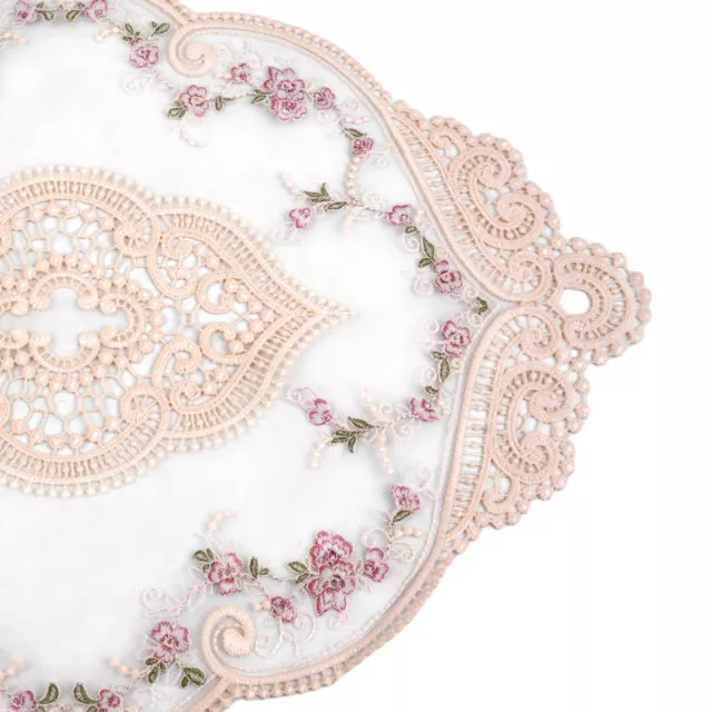 Nappe vintage en dentelle avec broderie rose classique décoration de fête de m