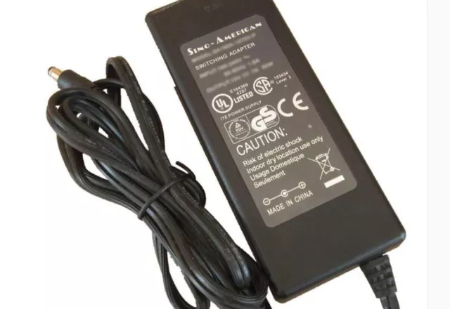 AC/DC Adapter charger 5.5*2.5 FOR SINO-AMERICAN 12V 7A 84W SA190A-1270V-P