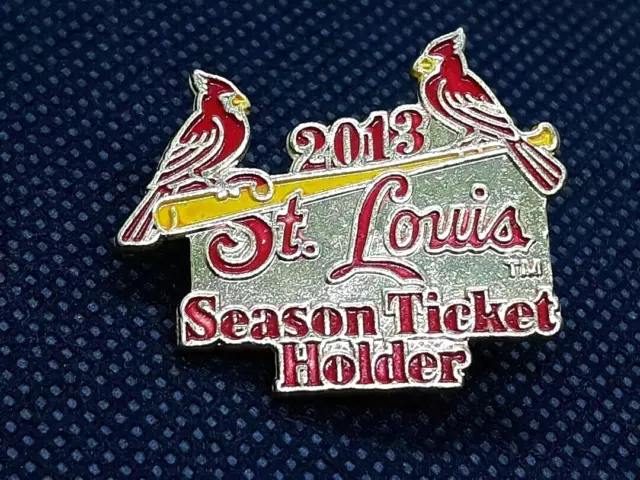 2013 St. Louis Baseball Season Ticket Holder Pin Red & Gold Tone