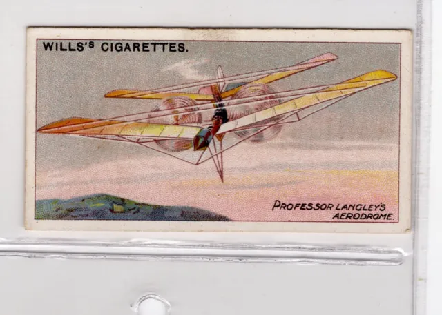 Wills Australia Aviation Card #36 Professor Langley’s Aeroplane USA