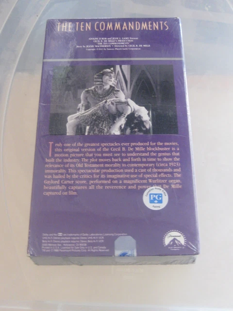 THE TEN COMMANDMENTS (VHS) Cecil B DeMille VHS Factory Sealed Paramount ...