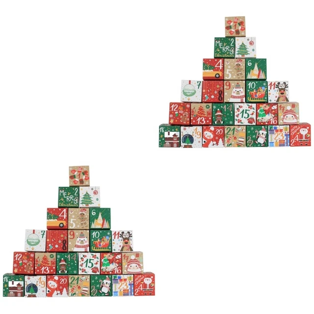 48 pcs Bonbons Au Chocolat de sucre Boîte De noël Sacs En Papier