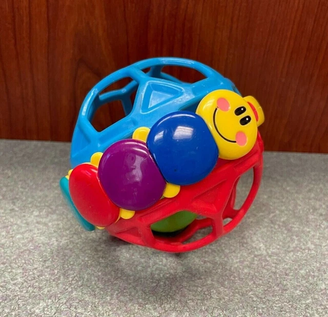 BABY EINSTEIN BENDY Ball Caterpillar Rattle Toy Bug Colorful Teether