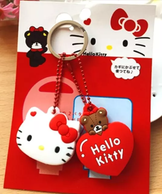 Hello Kitty Key Cap 2 in 1 set. Made of Silicone.  Sanrio Original