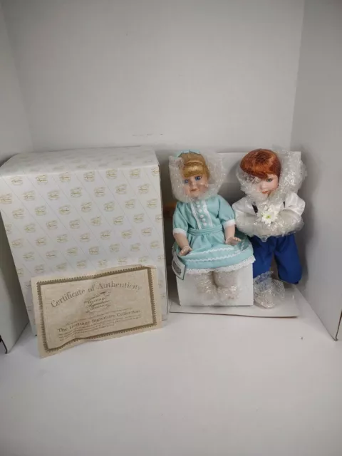 Courting Couple Porcelain Dolls Heritage Signature Collection NRFB w/ COA