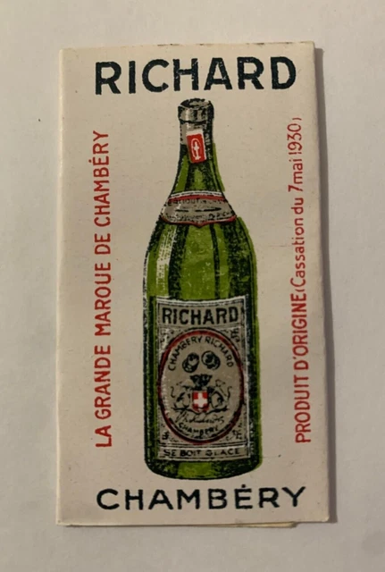 Ancien carnet papier cigarettes Richard Vermouth de Chambéry / Cigarette paper 