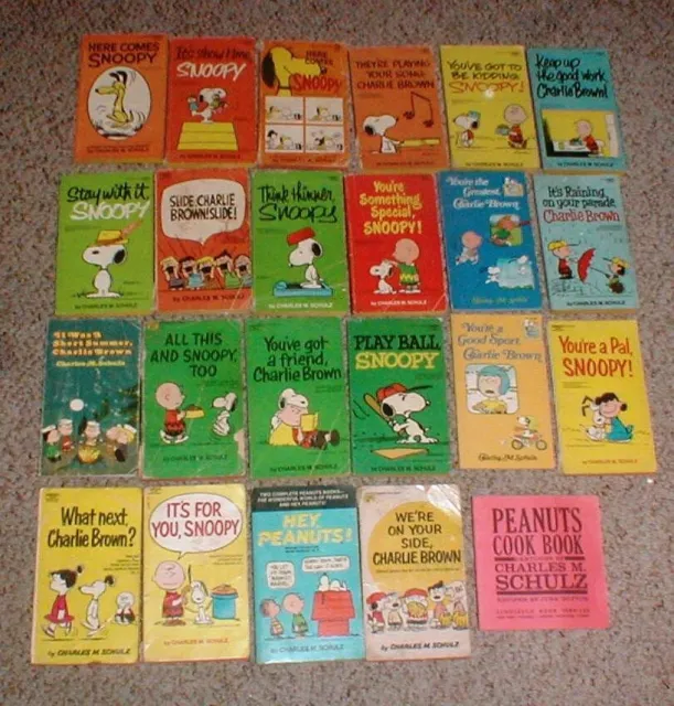 LOT 24 VINTAGE Charles Schulz Charlie Brown PEANUTS Paperback Children ...