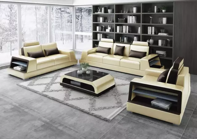 Design Couch Sofa Set Upholstery Sofas Couches Seating Sets New 3 + 1 Seater