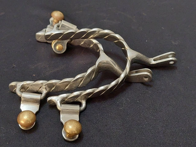 Silver/Stainless Steel Western Spurs - Country Décor