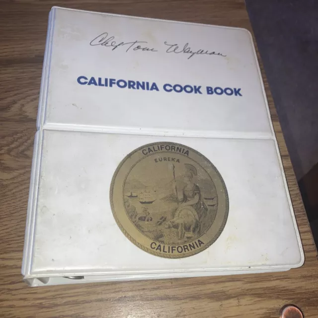 California Cook Book By Chef Tom Wayman  Notebook Bound Cookbook 1981 KMPC, LA