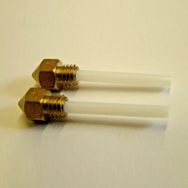 2 Pcs MK7 / MK8 Extruder Nozzle 0.4mm CTC Nozzles W/ Tube For 3D Printer Parts