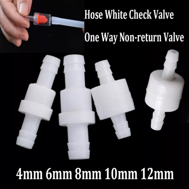 4mm/6mm /8mm/10mm/12mm Tuyau Identité Plastique/Blanc Carreaux Valve / Un Way