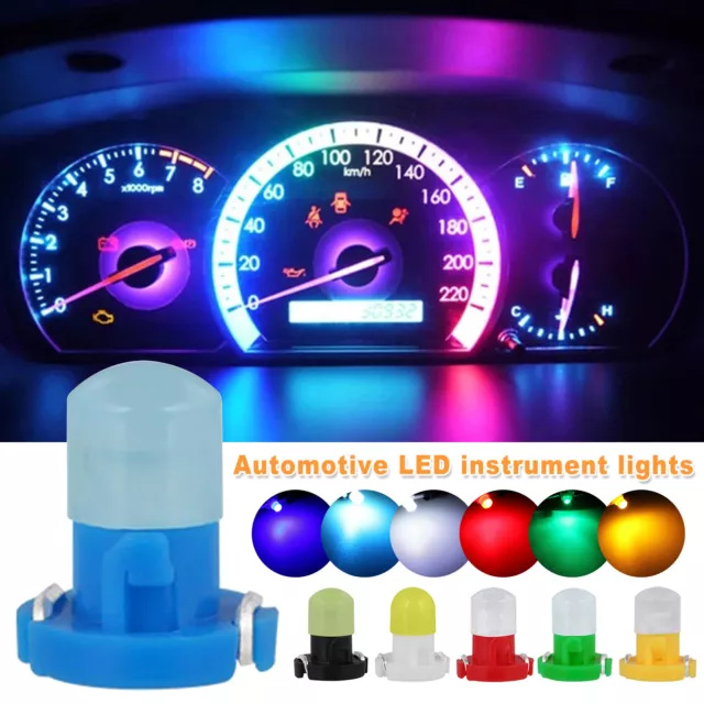 Car T3 Neo Wedge LED Instrument Cluster Dash Panel Climate Light Bulbs 6Colors