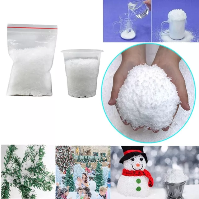 Christmas Decoration Artificial Plastic Dry Snow Powder Xmas Gift DIY Scene Prop