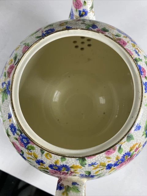 Royal Winton England Grimwades Old Cottage Chintz Tea Pot Strawberry Fenial Cn 7