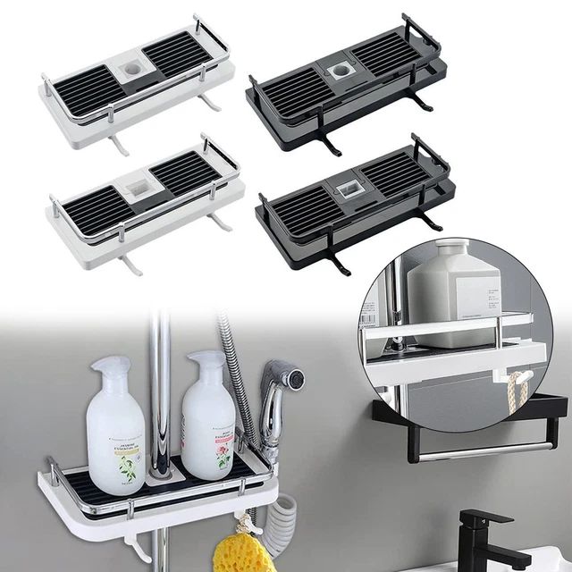 Rangement Rack Douche Bain Durable Rapide Drainage Support Maison Grand Liftable
