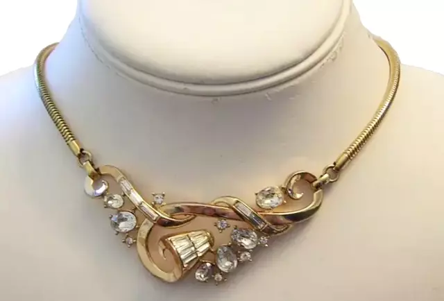 1953 TRIFARI Alfred Philippe Radiant PAT PEND "Promenade" Rhinestone Necklace