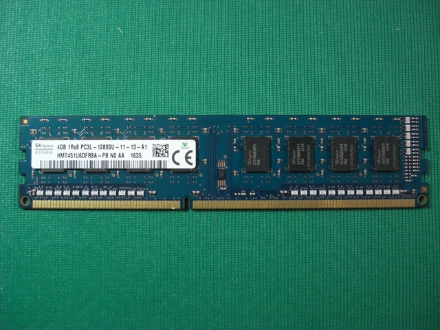 Hynix 4gb 2rx8 Pc3 12800u 11 12 B1 UN MODULO RAM HYNIX da 4GB 2Rx8 PC3-12800U 11-12 -B1 DDR3 1635 EUR 17