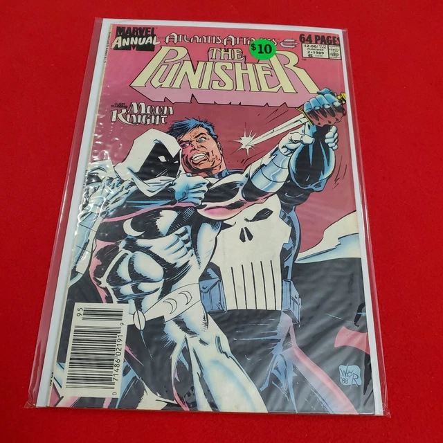 The Punisher Annual Vol 1 #2 newsstand Atlantis Attacks  Marvel 1989 fn