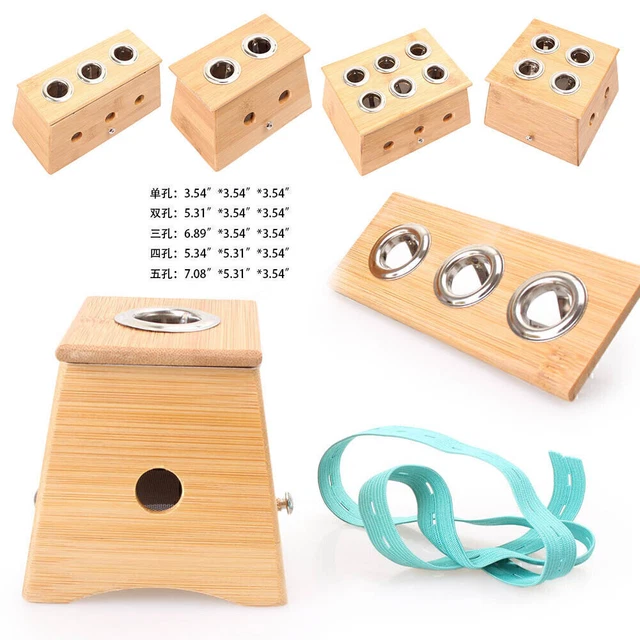 5 Arten Moxa Stick Rollenhalter Heiltherapie Bambus Milde Moxibustion Boxen 18mm