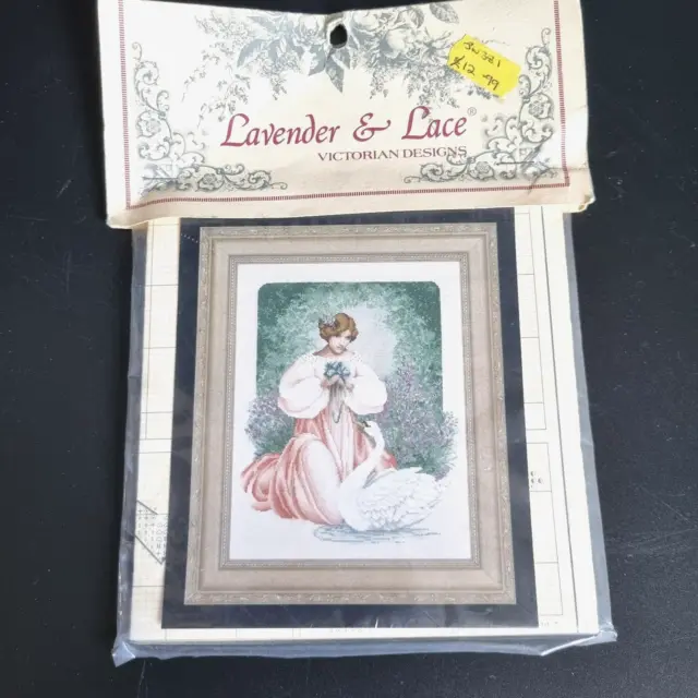 Lavender & Lace Victorian Designs Cross Stitch Chart Lady Claire Swan New Sealed