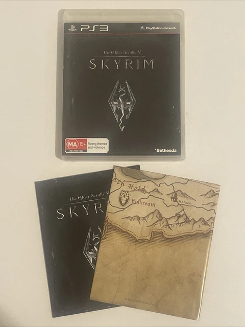 The Elder Scrolls V Skyrim - Sony PlayStation 3 - PS3 Game - MINT - Manual + MAP